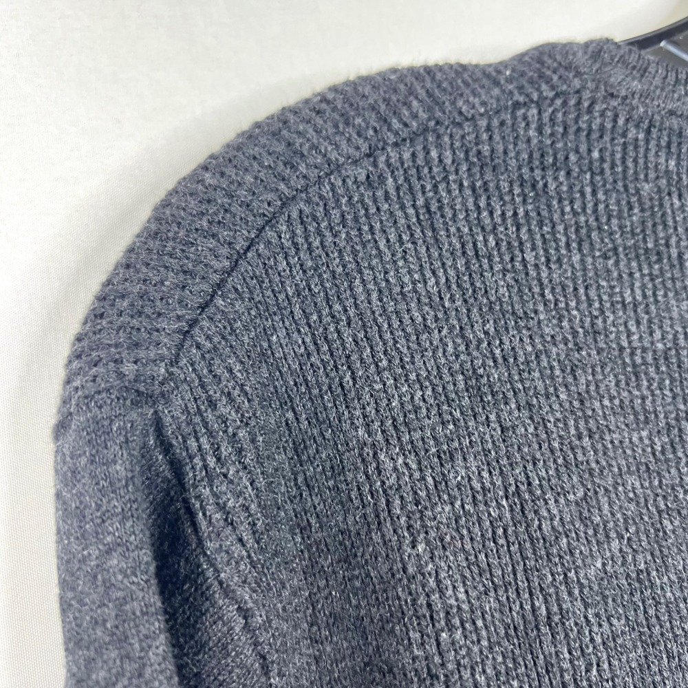 Marc Anthony Charcoal Crewneck Sweater Mens Large Slim Fit Luxe Tuck Stitch Crew - Picture 6 of 12